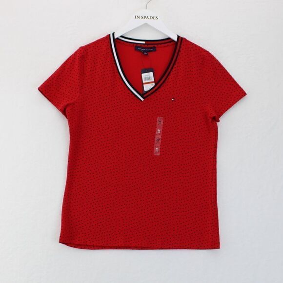 Tommy Jeans Women's Cotton Polka Dot Tee - Picture 1 of 3
